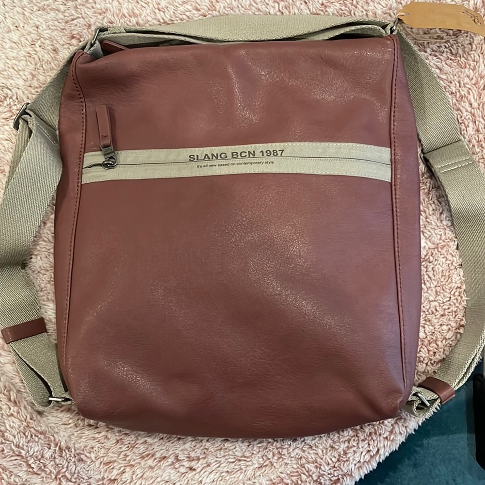Real leather backpack, crossbody bag